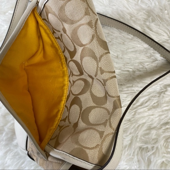 Coach Signature Hadley Field Crossbody Bag White - Picture 8 of 14